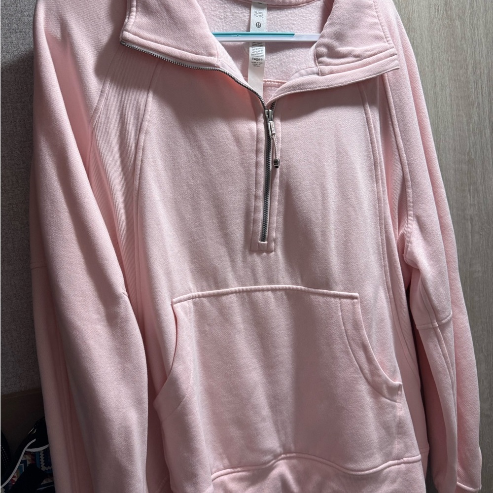 Lululemon Athletica Light Pink Quarter-Zip Sweater